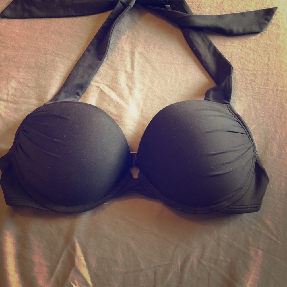 Black Victoria’s Secret push-up bikini top